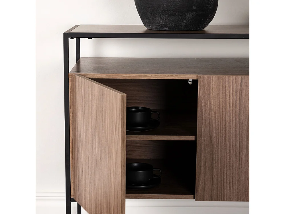 Kingsport Sideboard 3 Türen Walnussdekor.