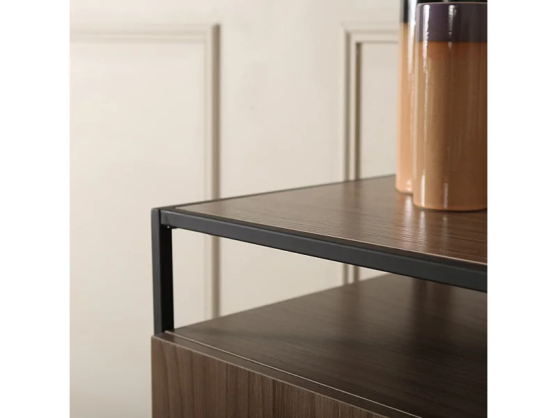 Buffet 3 Portes en Teck "Kingsport" 120cm Marron