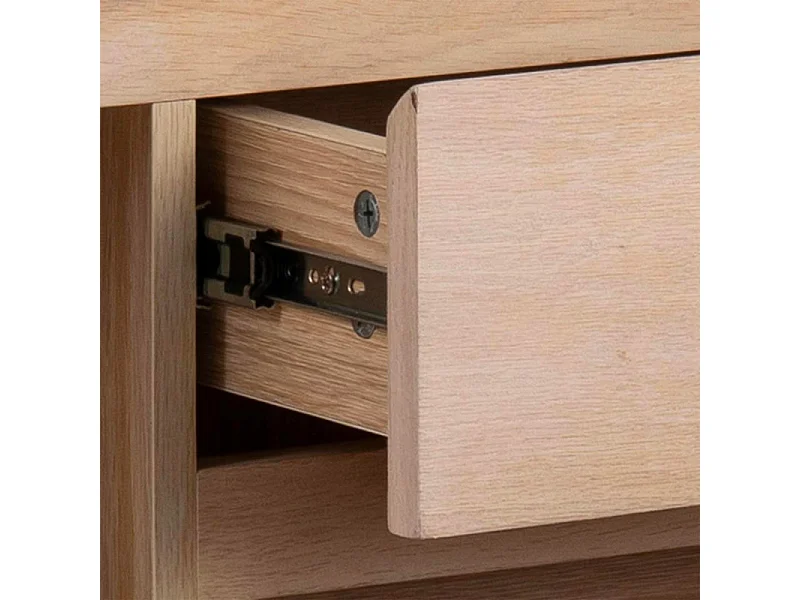 Bahut style scandinave plaqué chêne 2 portes et 3 tiroirs L150 - NOGANA