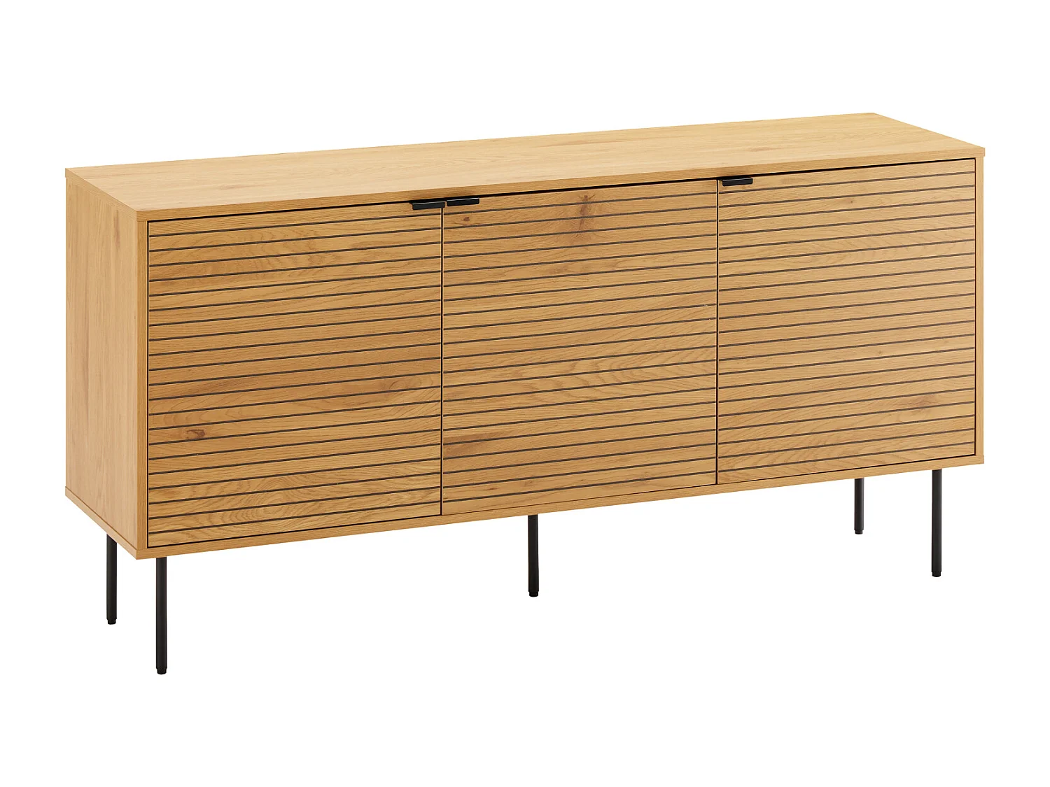 Buffet en bois 3 portes 150cm STINNA - HAPPY GARDEN