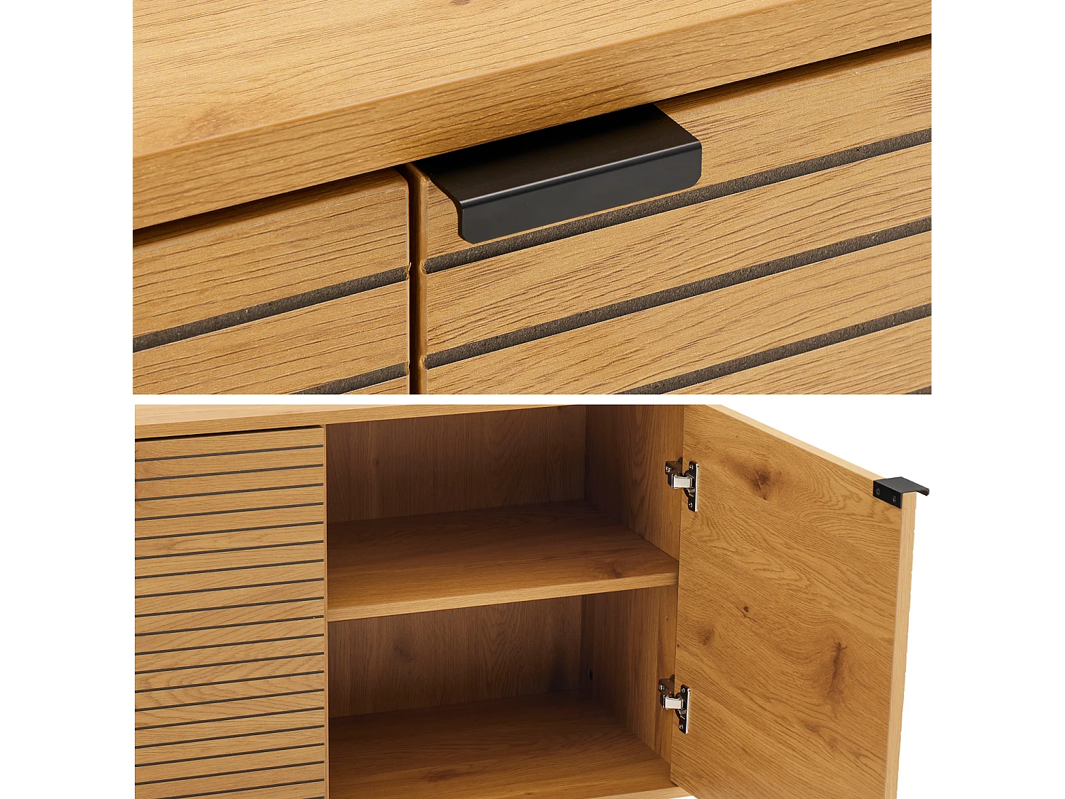 3-deurs houten dressoir 150cm STINNA