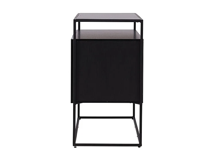 Buffet 3 Portes en Teck "Kingsport" 120cm Noir