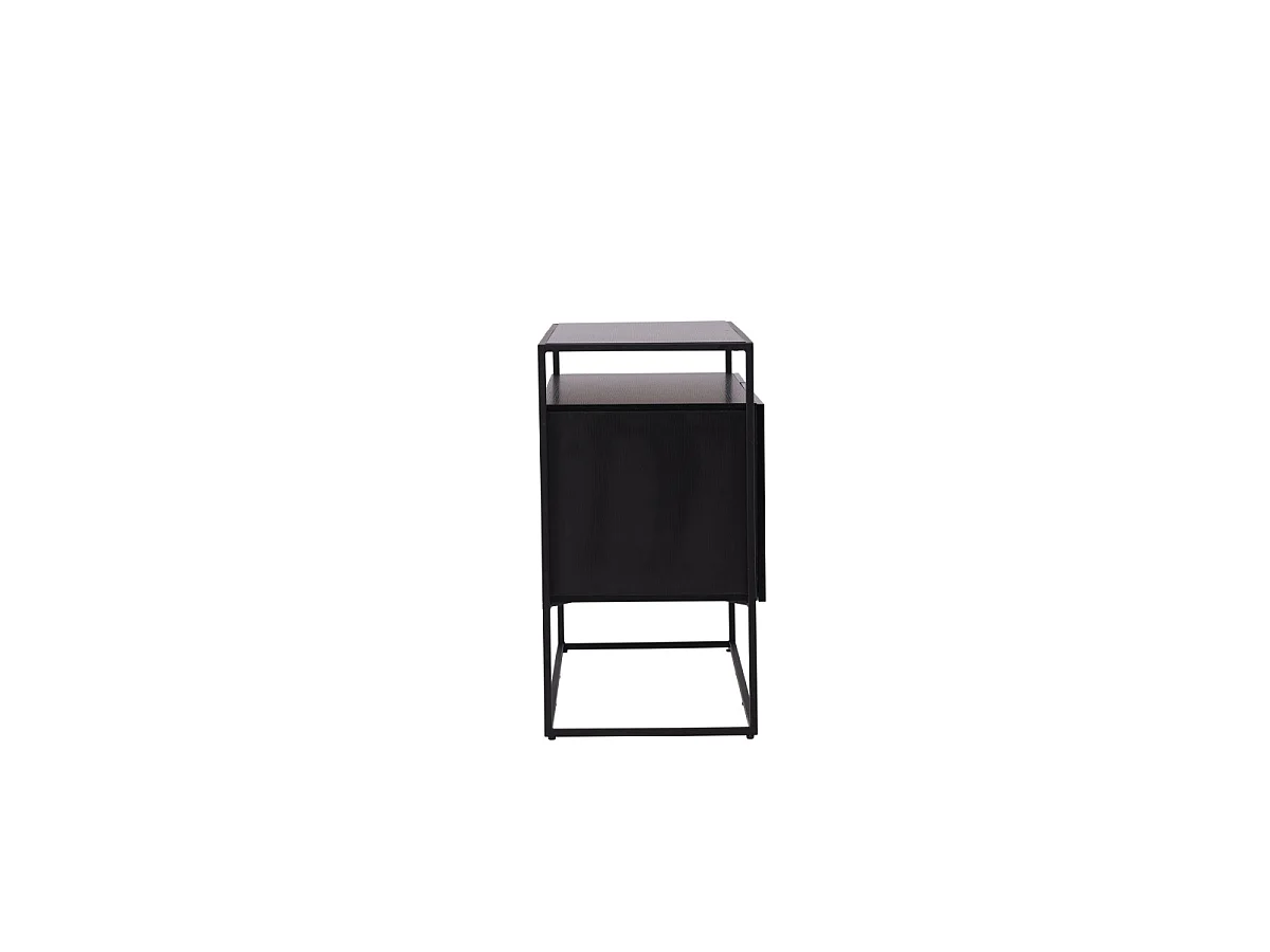 Buffet 3 Portes en Teck "Kingsport" 120cm Noir