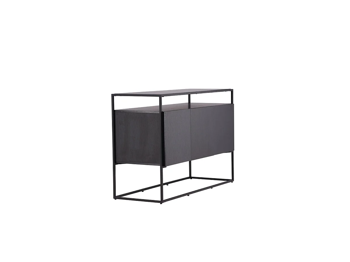 Buffet 3 Portes en Teck "Kingsport" 120cm Noir