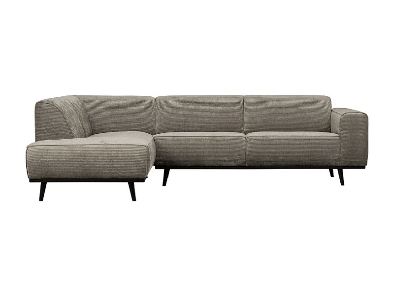Canapé d'angle gauche en tissu côtelé STATEMENT