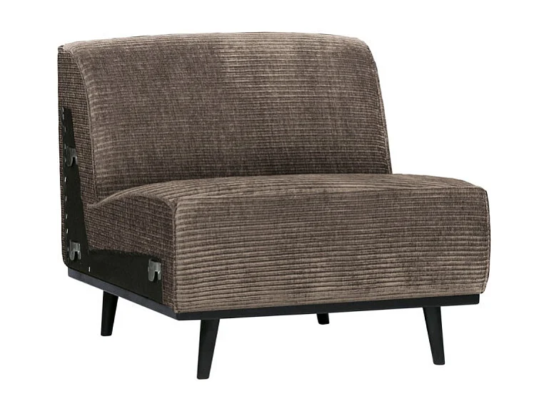 Canapé modulable section fauteuil en tissu côtelé STATEMENT