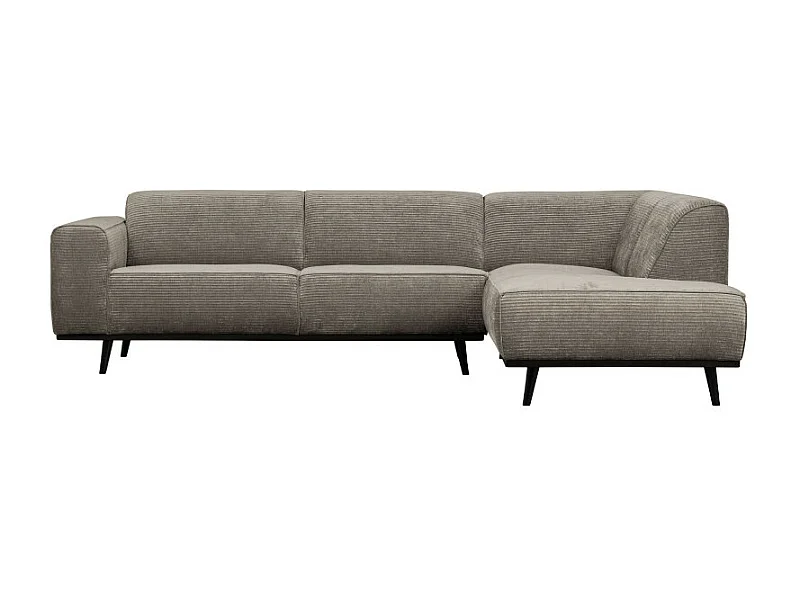 Canapé d'angle droit 4 places en tissu côtelé STATEMENT