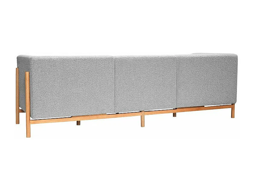 Canapé 3 places en tissu bouclé gris KOTOR