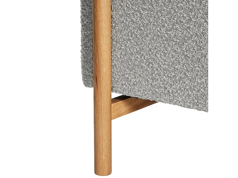 Canapé 2 places en tissu bouclé gris KOTOR