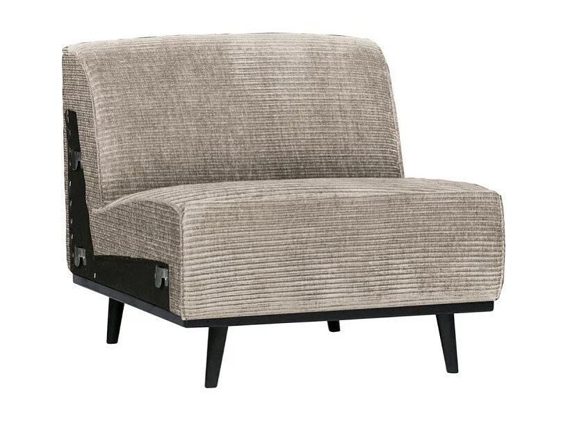 Canapé modulable section fauteuil en tissu côtelé STATEMENT