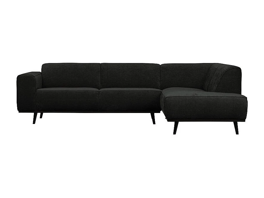 Canapé d'angle droit 4 places en tissu côtelé STATEMENT
