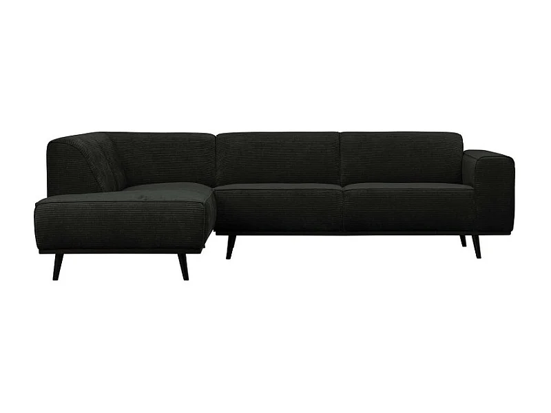 Canapé d'angle gauche en tissu côtelé STATEMENT