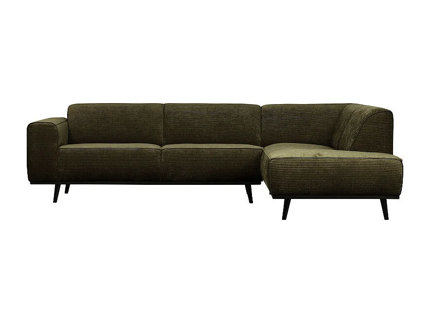 Canapé d'angle droit 4 places en tissu côtelé STATEMENT