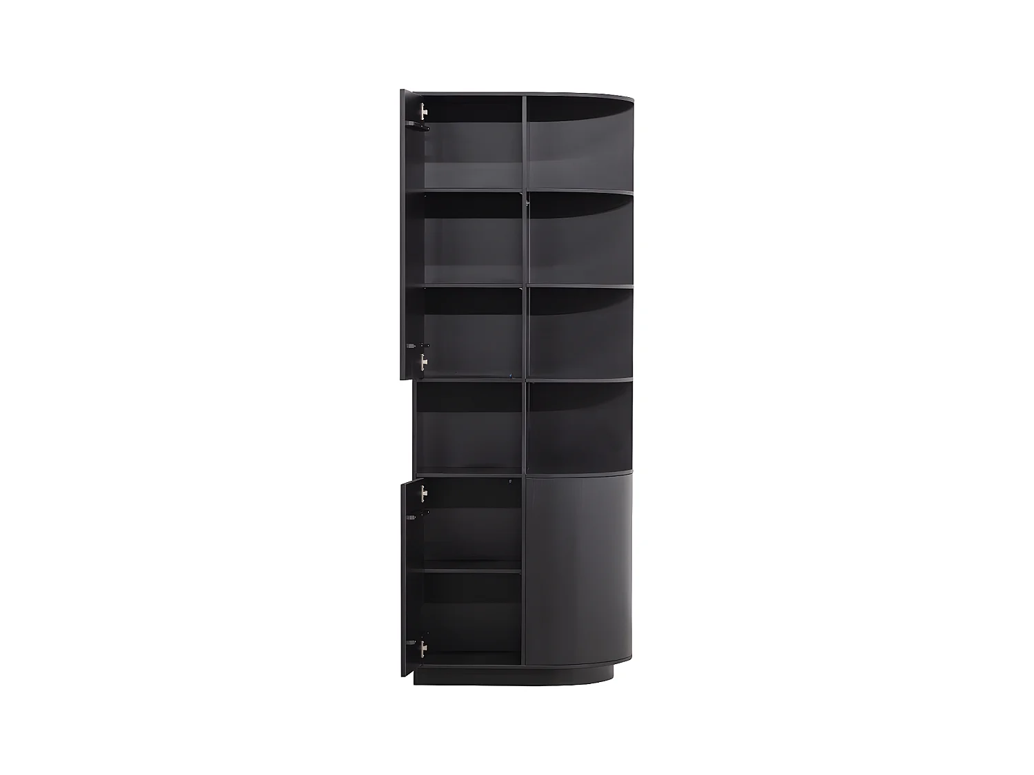 Armoire arrondie côté droit en bois noir certifié FSC BUCK