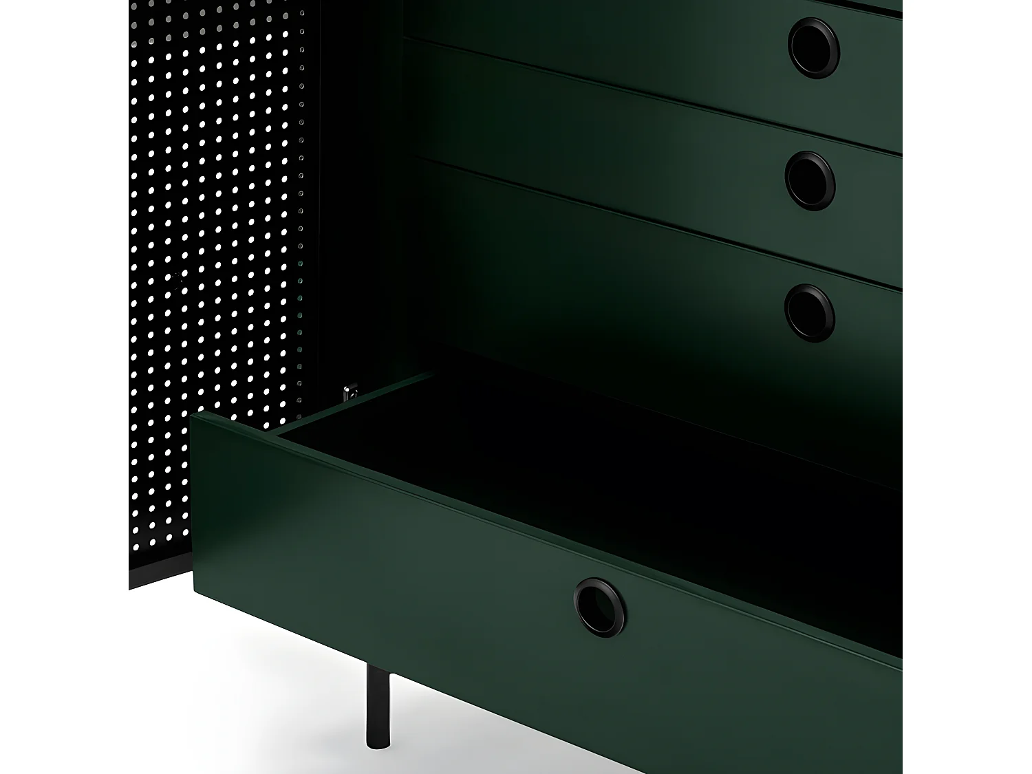 Buffet haut 2 portes en bois et métal perforé PUNTO