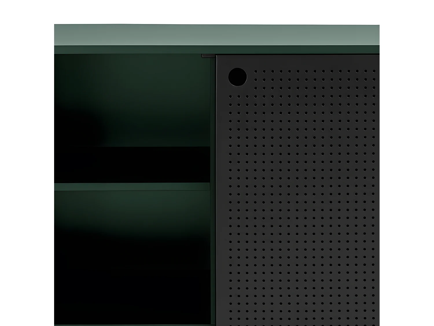 Buffet haut 2 portes en bois et métal perforé PUNTO