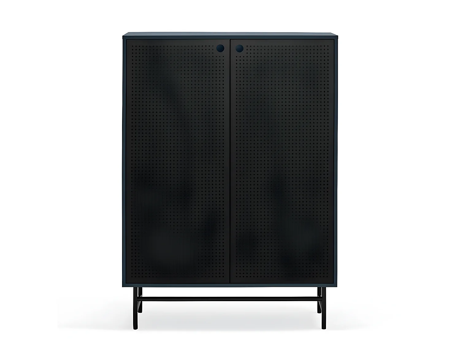 Buffet haut 2 portes en bois et métal perforé PUNTO