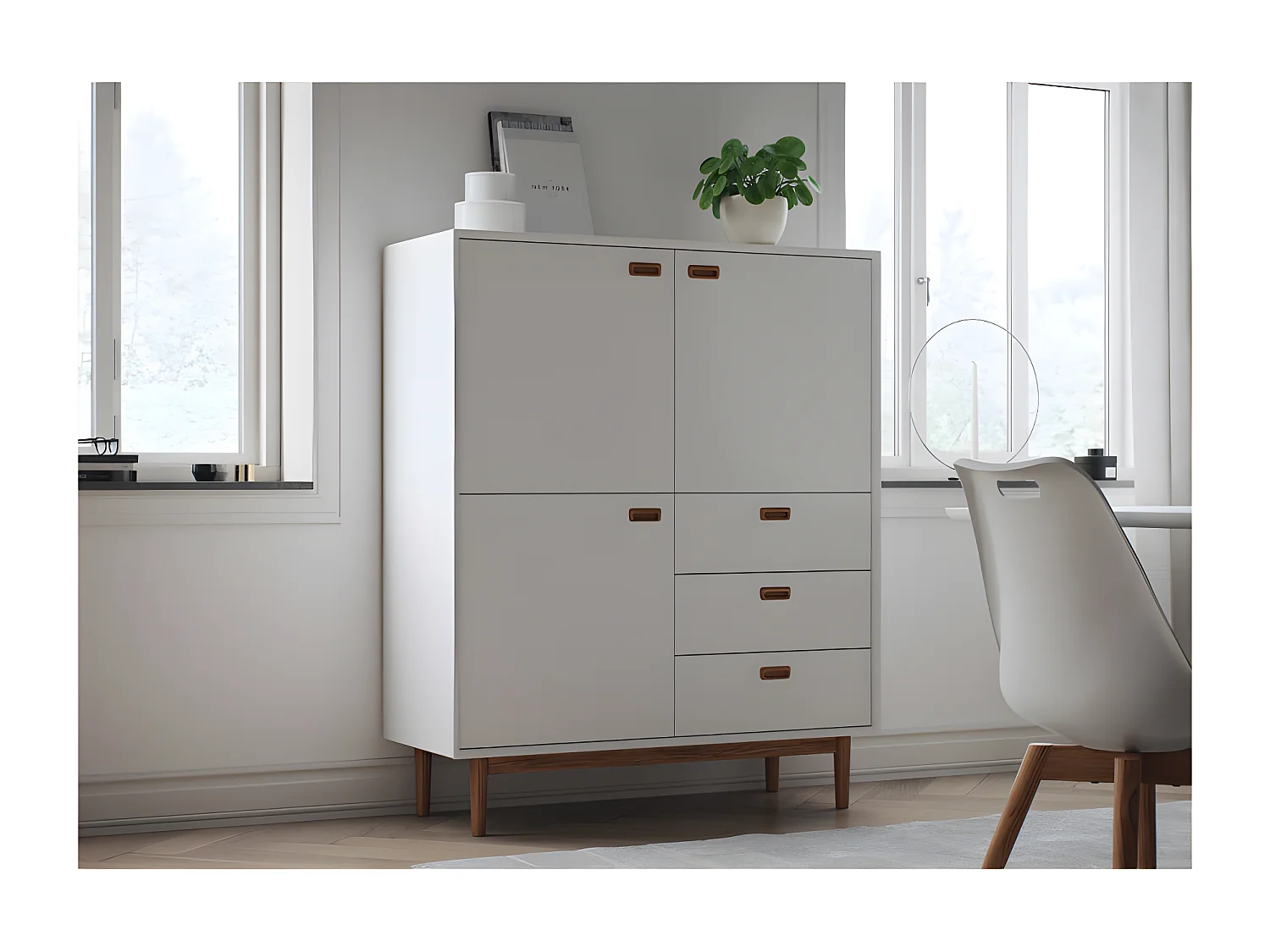 Buffet haut moderne en bois NEO