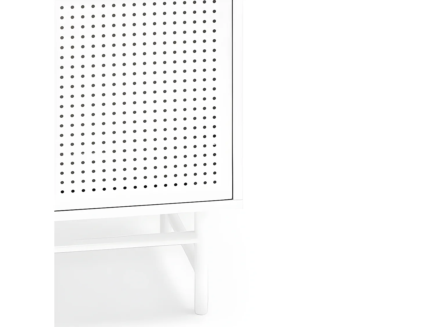 Buffet haut 2 portes en bois et métal perforé PUNTO