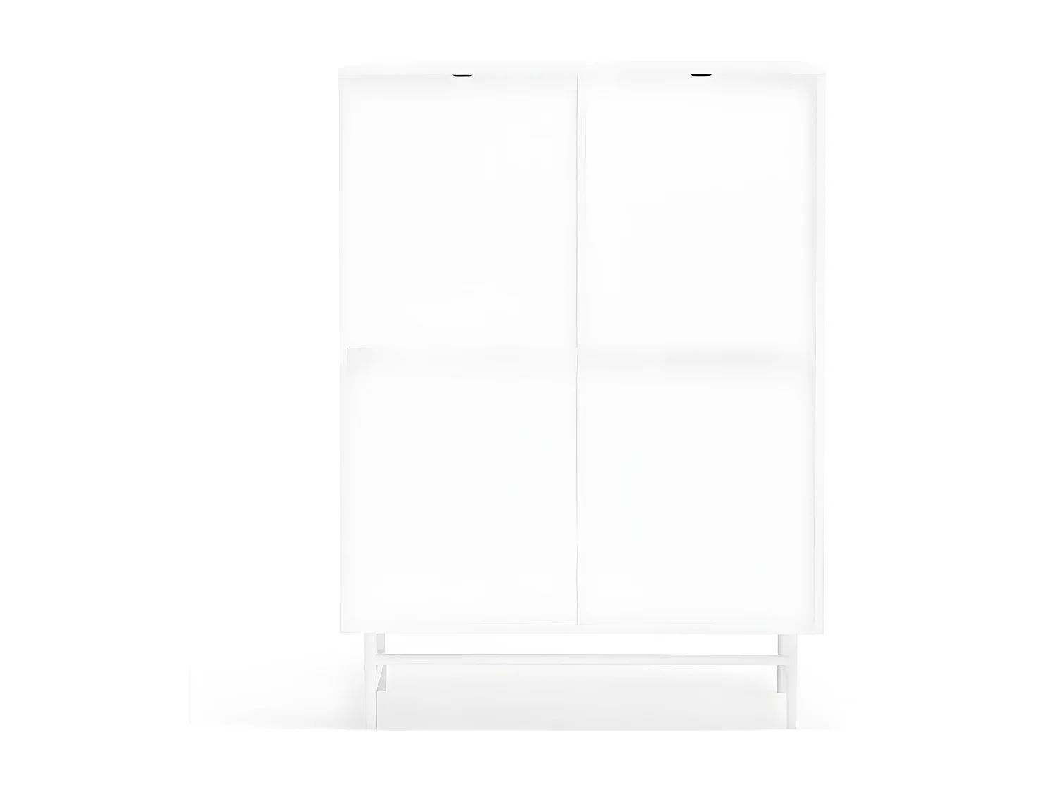 Buffet haut 2 portes en bois et métal perforé PUNTO