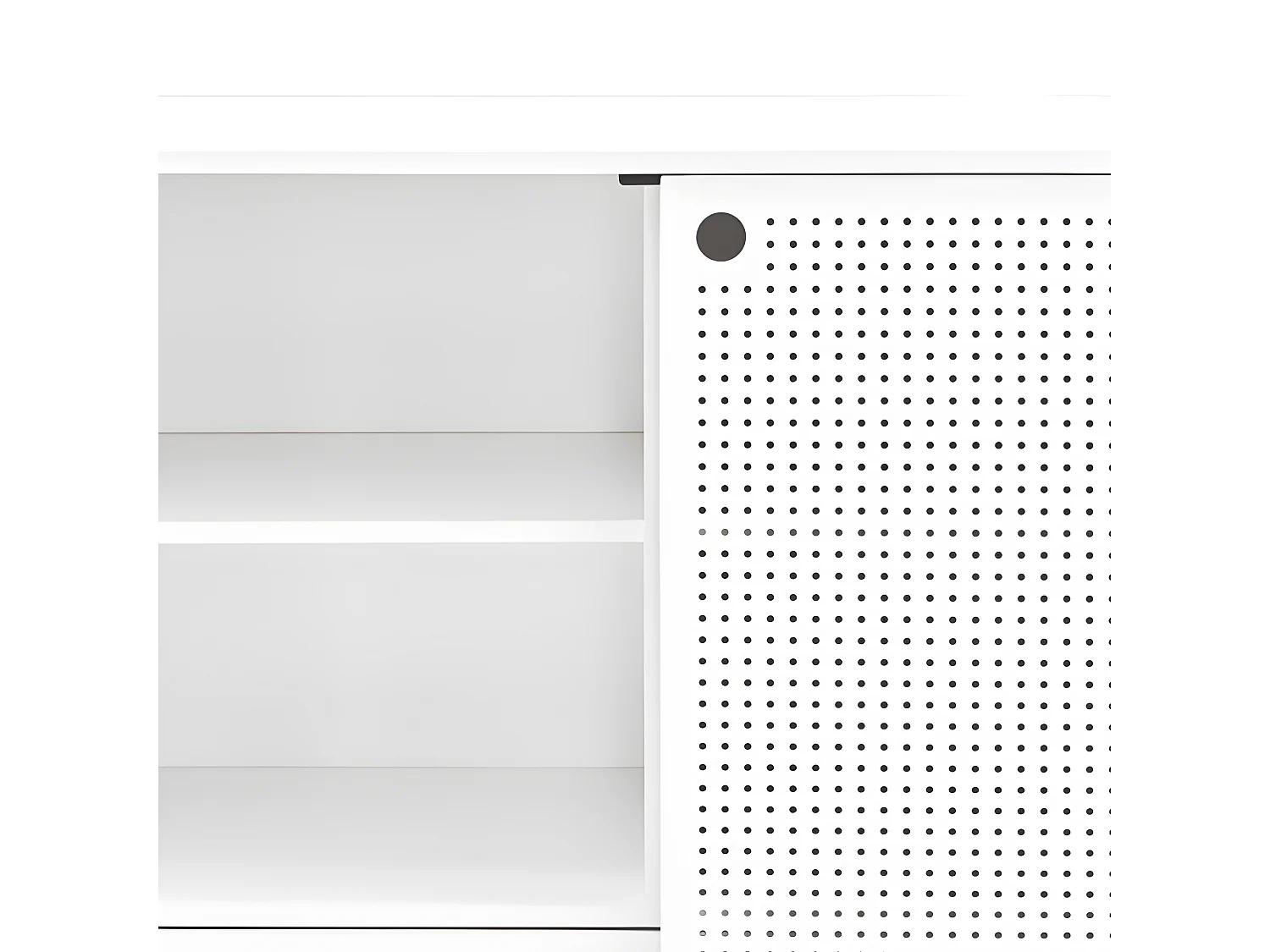 Buffet haut 2 portes en bois et métal perforé PUNTO