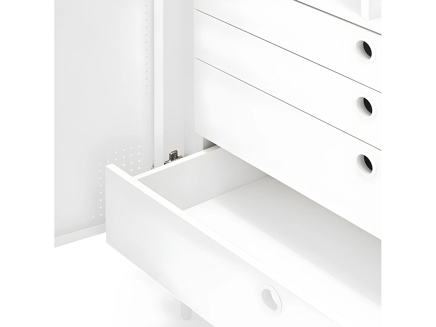 Buffet haut 2 portes en bois et métal perforé PUNTO