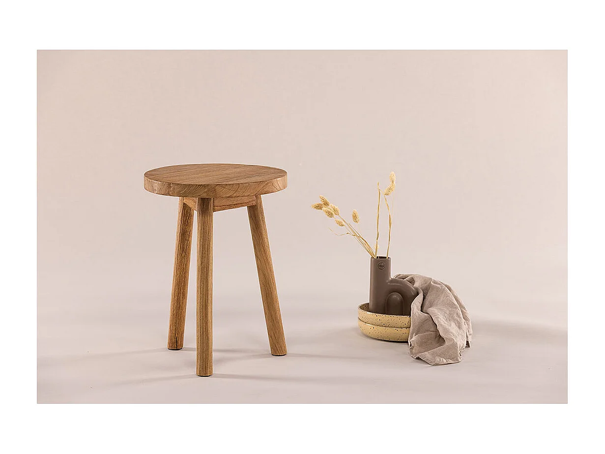 Tabouret de Bar en Teck "Bohus" 45cm Naturel