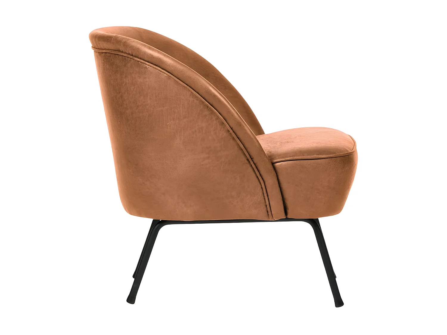 Fauteuil crapaud cuir véritable VOGUE