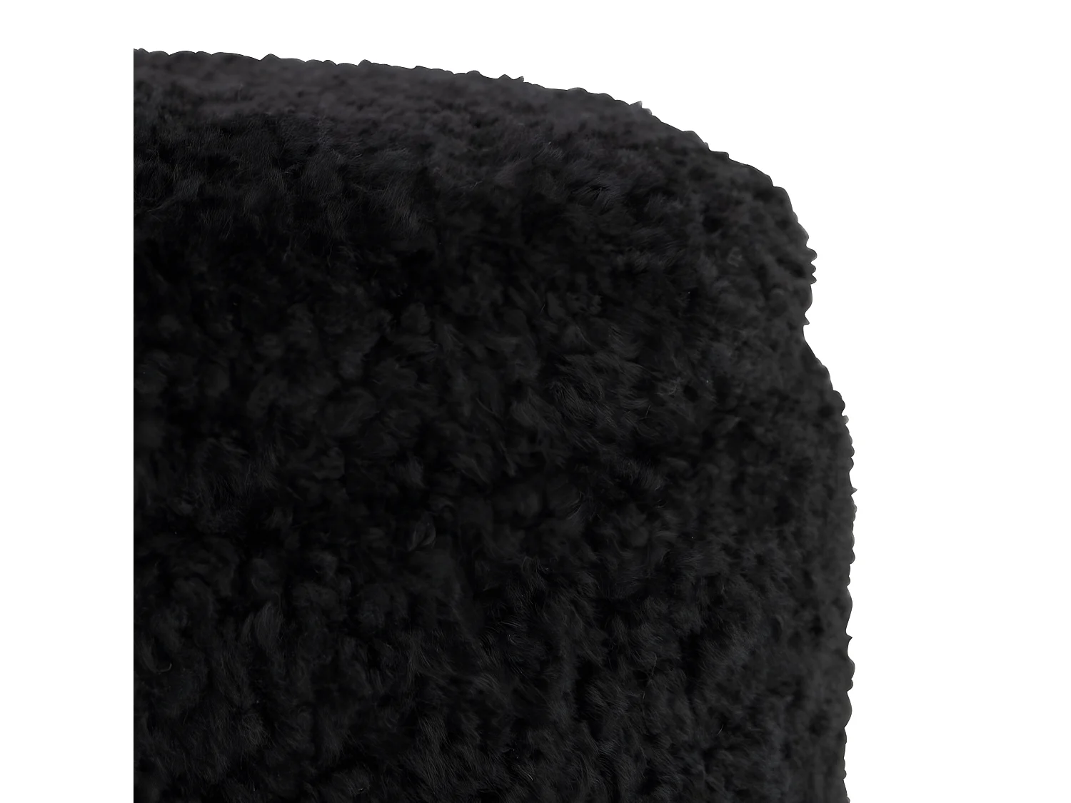 Pouf & Coffre de Rangement "Teddy" 80cm Noir