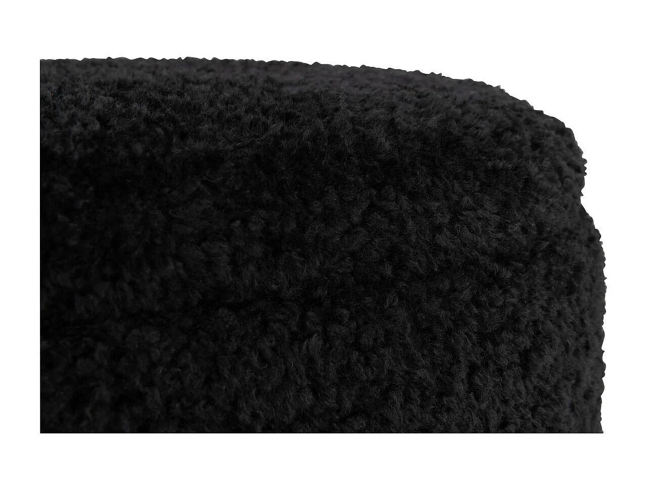 Pouf & Coffre de Rangement "Teddy" 80cm Noir