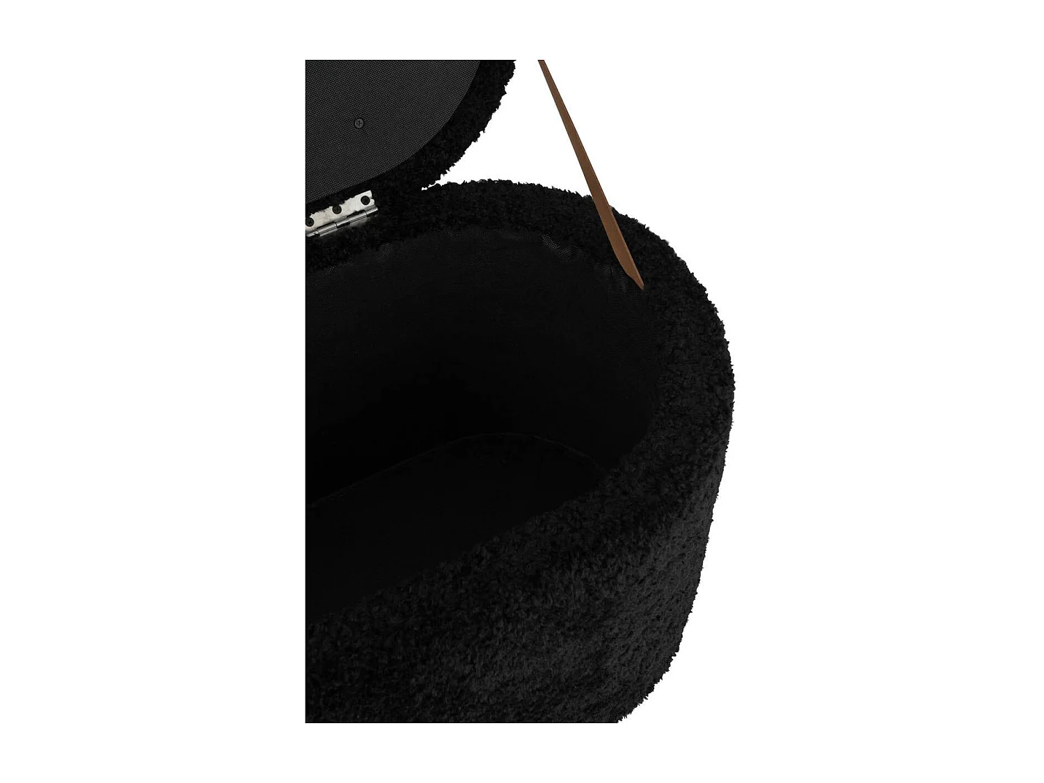 Pouf & Coffre de Rangement "Teddy" 80cm Noir