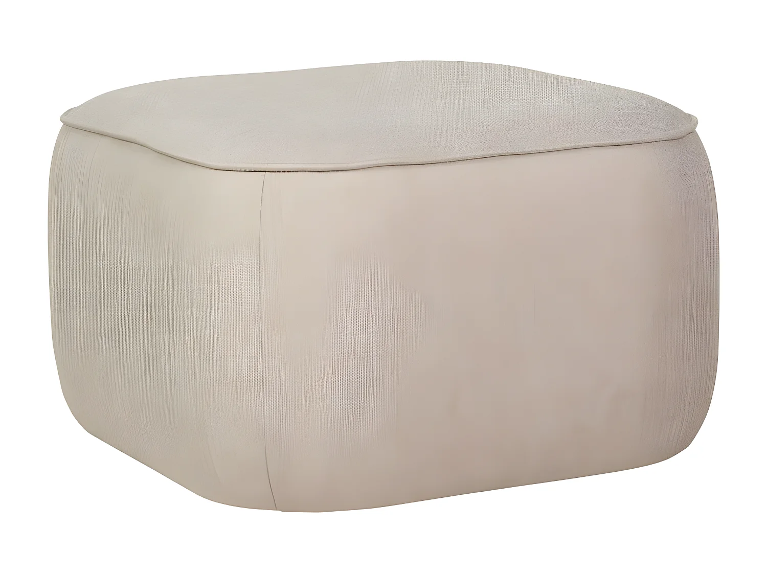 Pouf cube 57x57cm en tissu ELIANO