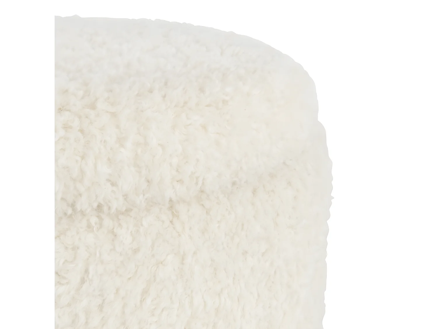 Pouf & Coffre de Rangement "Teddy" 80cm Blanc