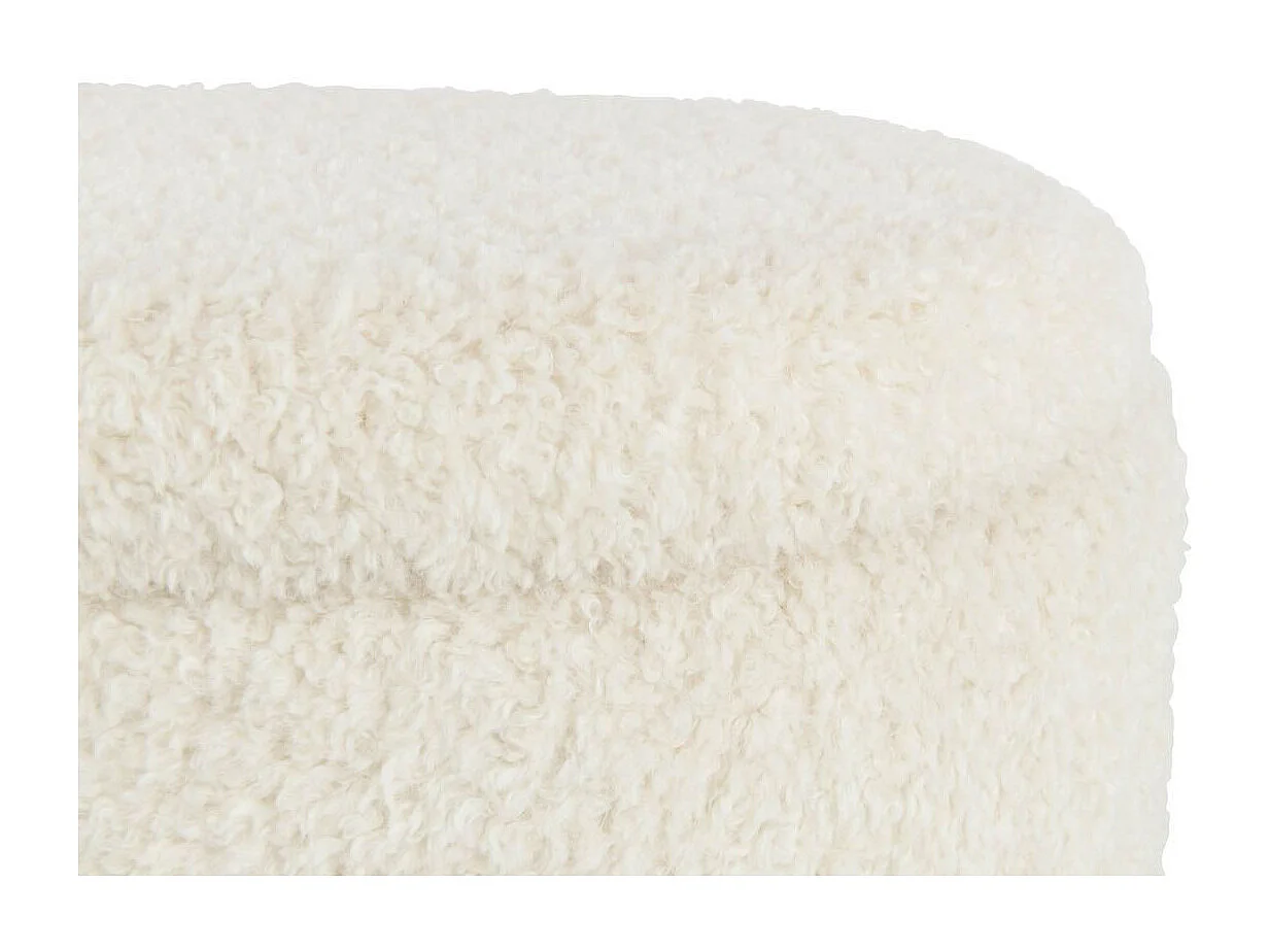 Pouf & Coffre de Rangement "Teddy" 80cm Blanc