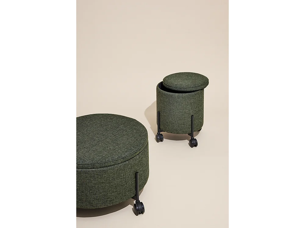 Hübsch Pouf Grande Acrilico Verde CONTAIN