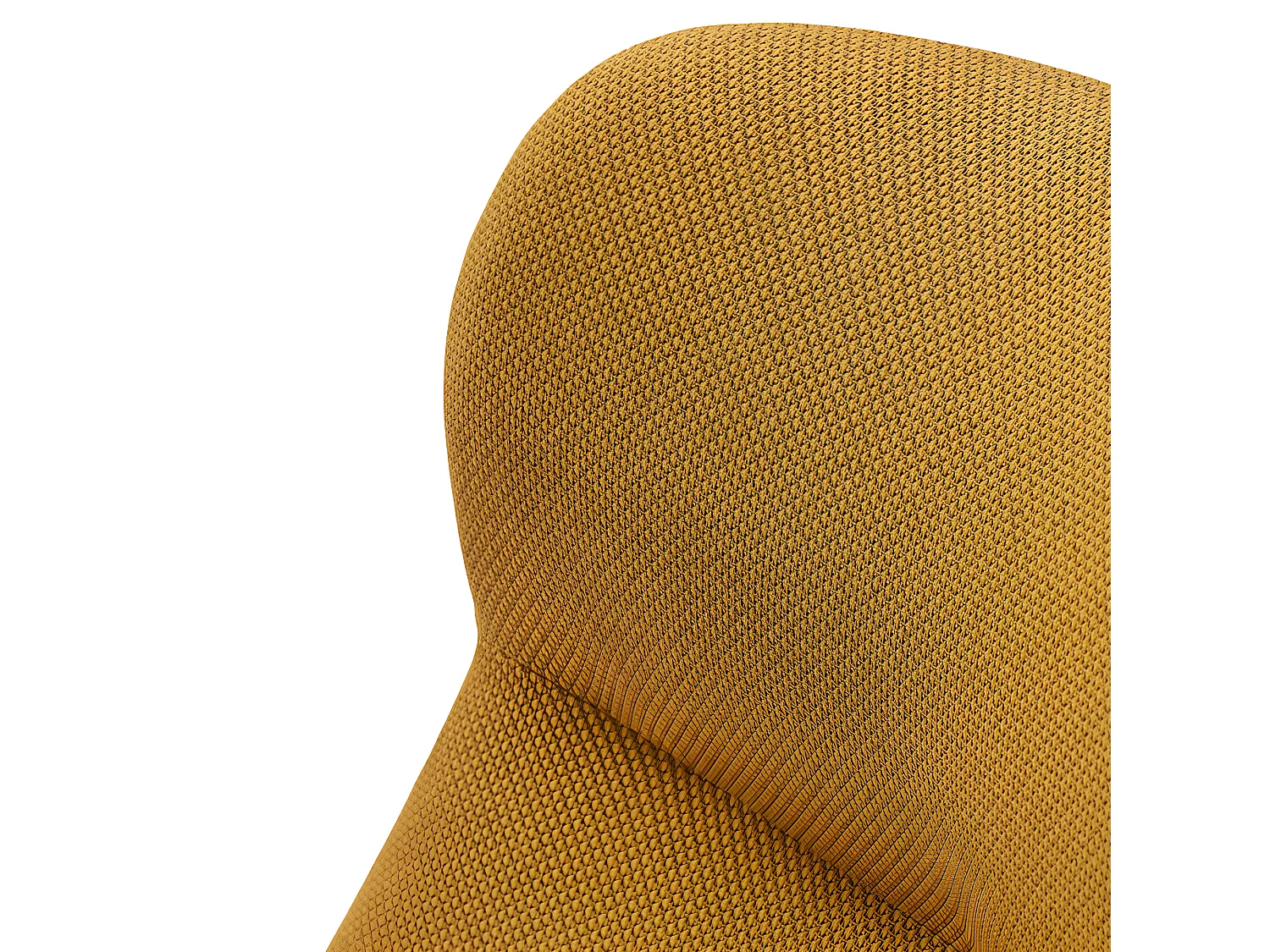 Fauteuil haut dossier pieds métal en tissu DINS