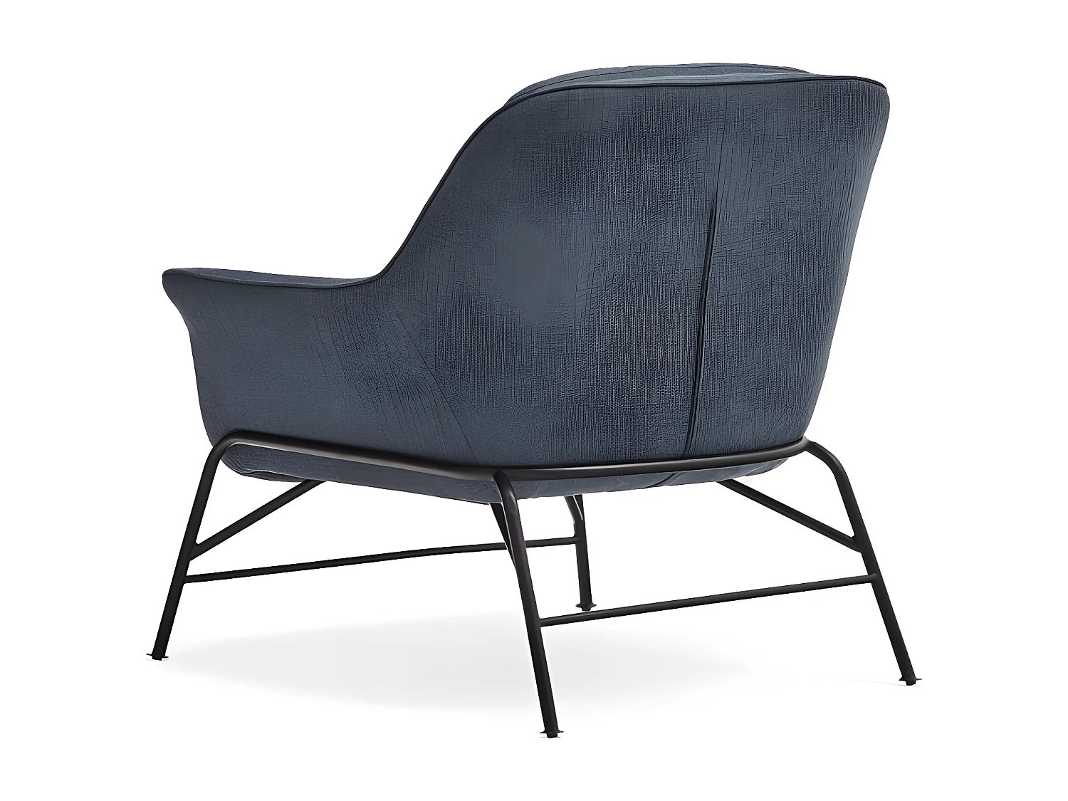 Fauteuil design en tissu pieds métal SADIRA