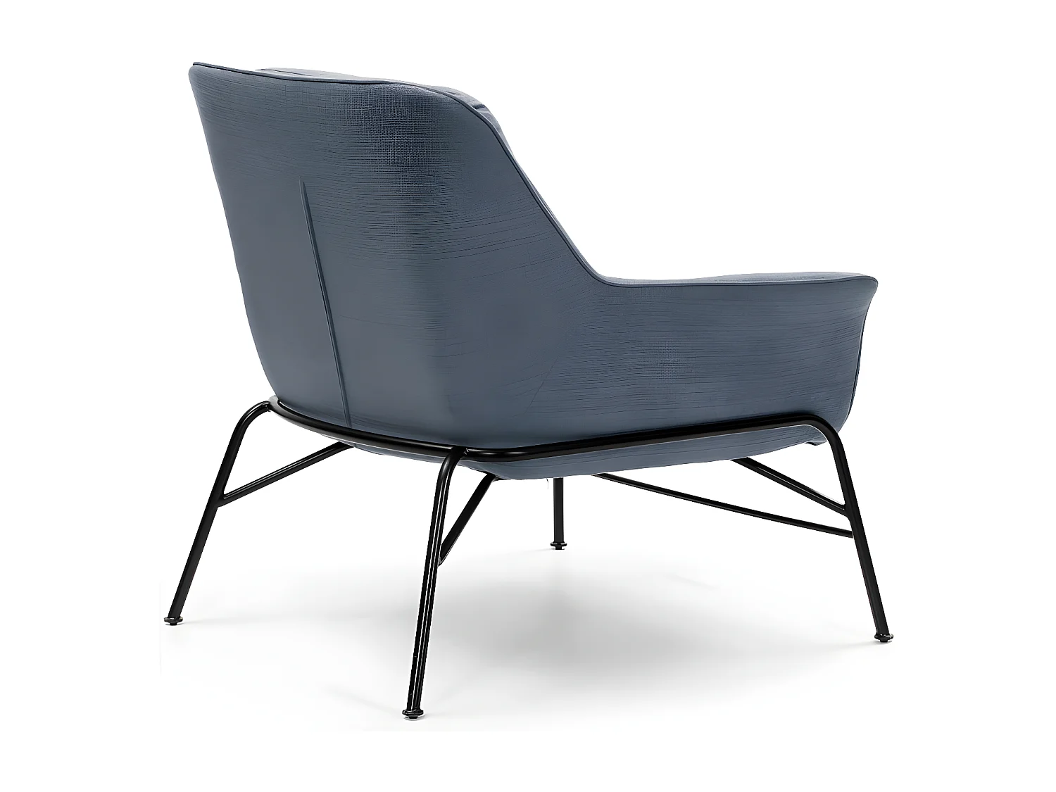 Fauteuil design en tissu pieds métal SADIRA