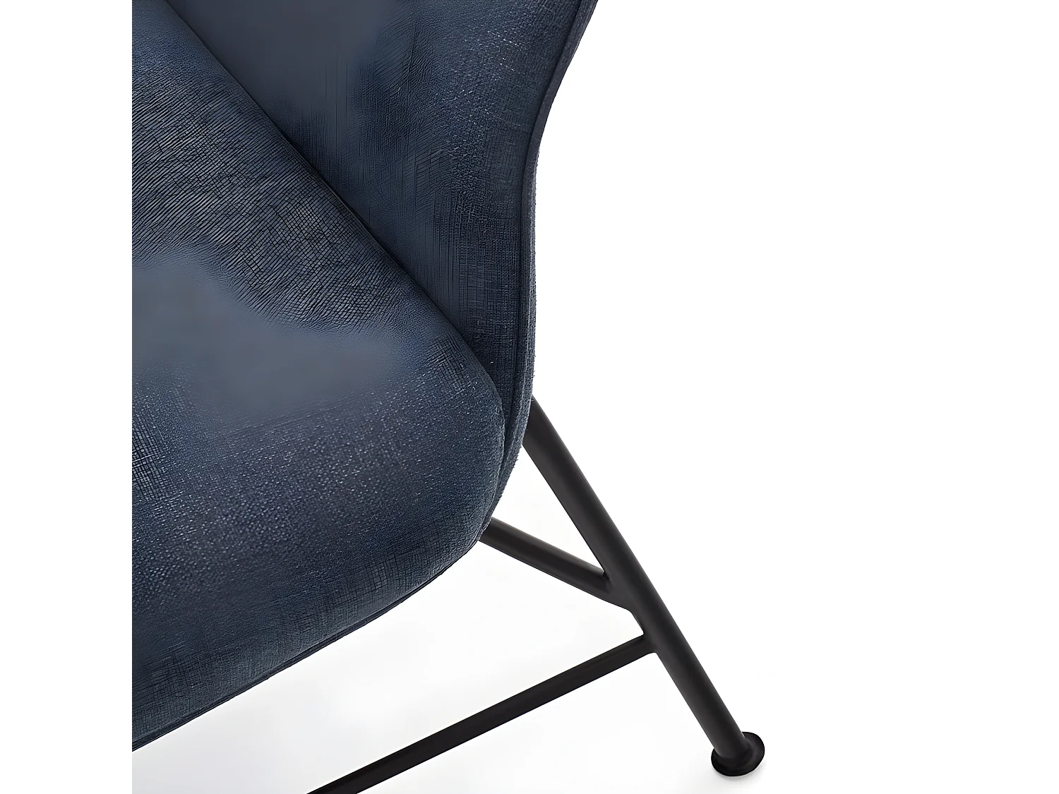 Fauteuil design en tissu pieds métal SADIRA