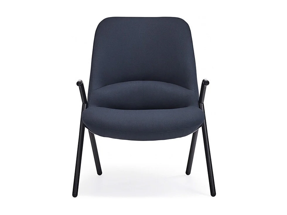 Fauteuil en tissu avec accoudoirs en métal DINS