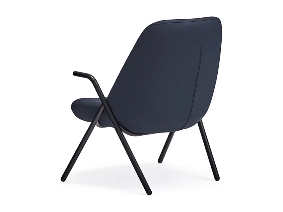 Fauteuil en tissu avec accoudoirs en métal DINS