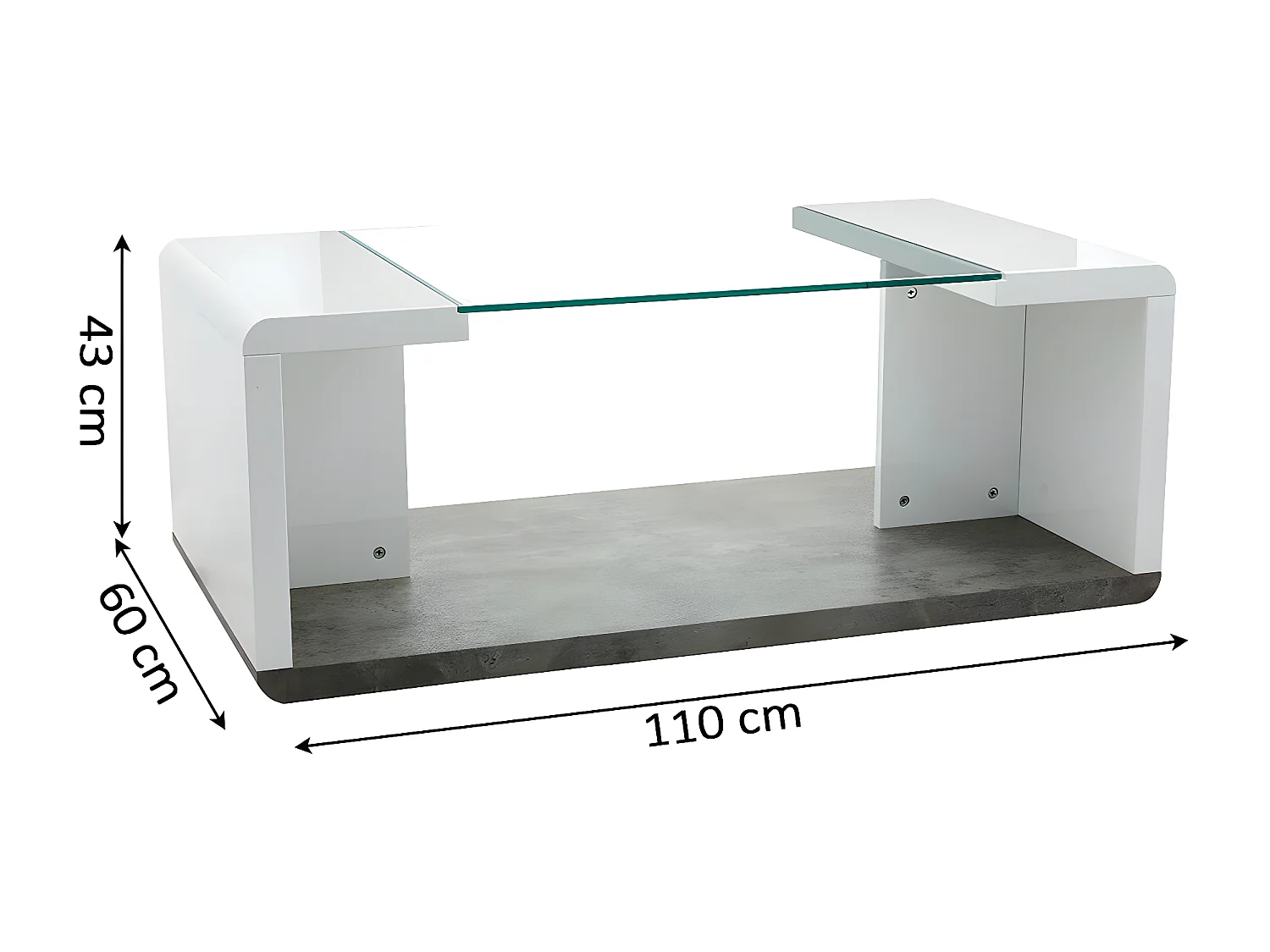Mesa de Centro Vita, Branco 110x60cm