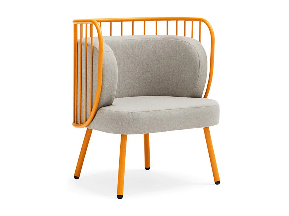 Fauteuil contemporain en tissu et métal NABI