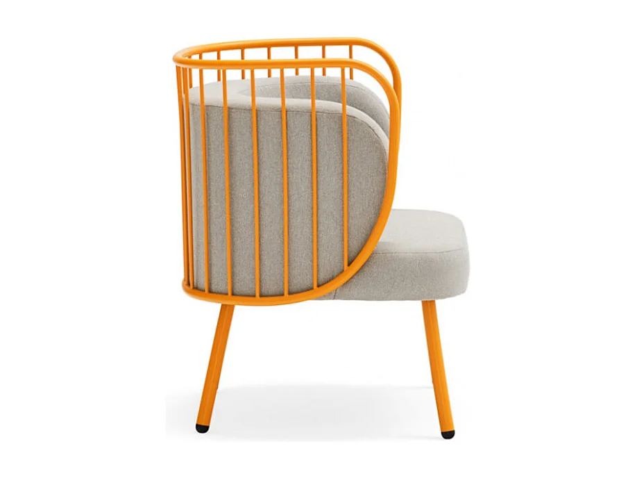 Fauteuil contemporain en tissu et métal NABI