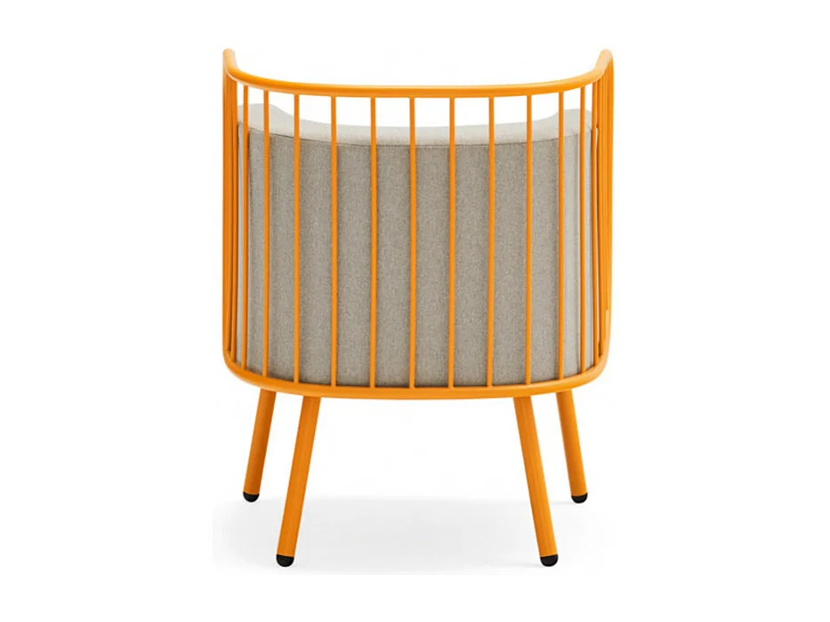 Fauteuil contemporain en tissu et métal NABI