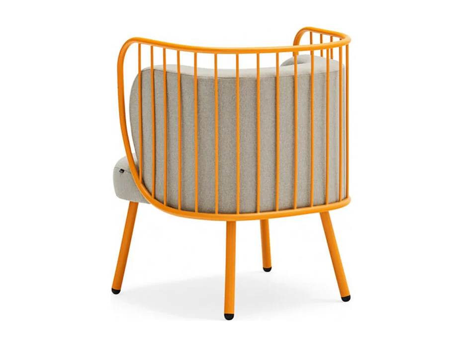 Fauteuil contemporain en tissu et métal NABI