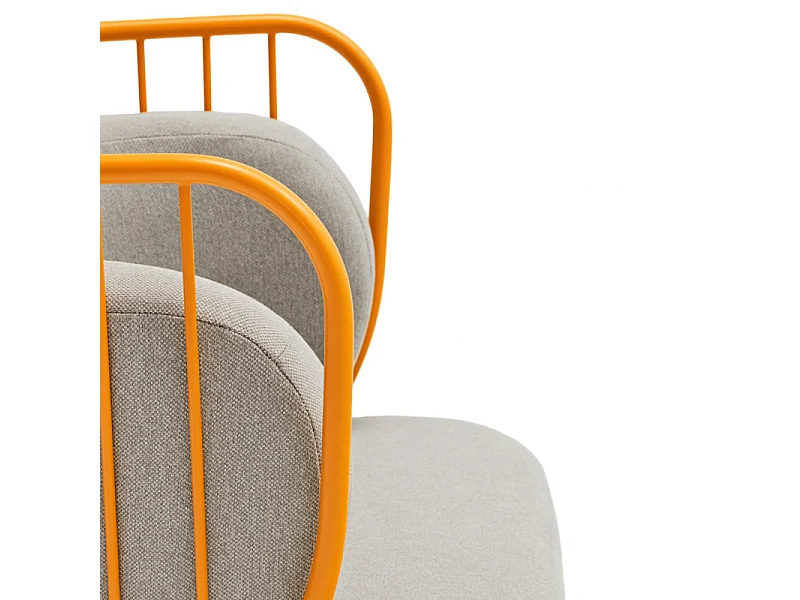 Fauteuil contemporain en tissu et métal NABI