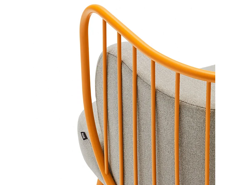 Fauteuil contemporain en tissu et métal NABI