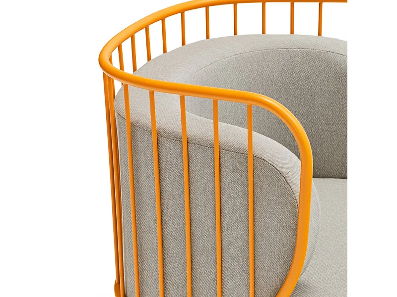 Fauteuil contemporain en tissu et métal NABI