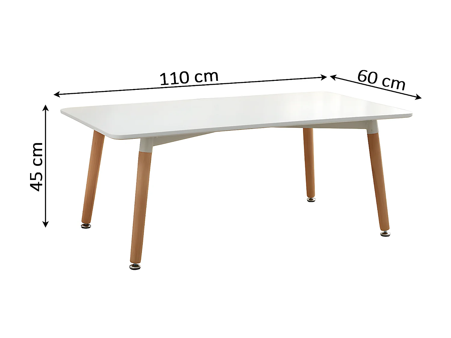 Mesa de Centro Nordica, Branco 110x60cm